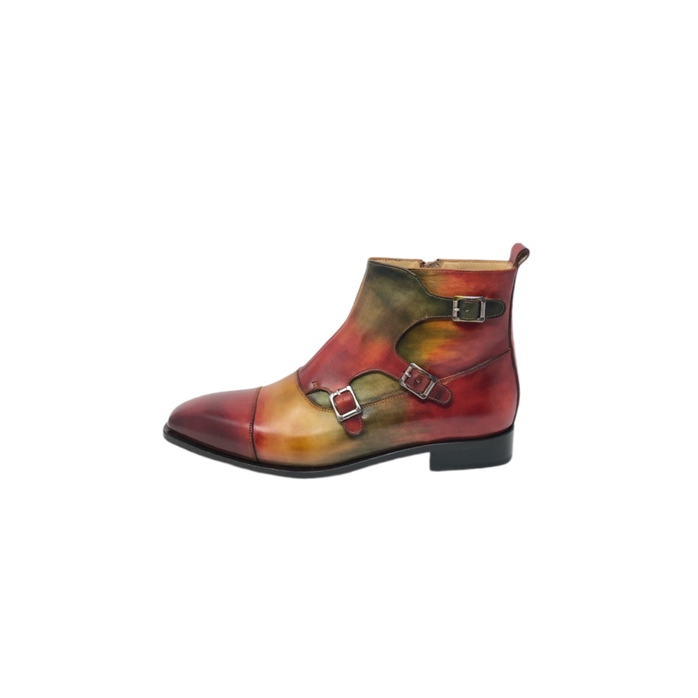 Men’s Triple Monk Strap Boots - Picture 4 of 5